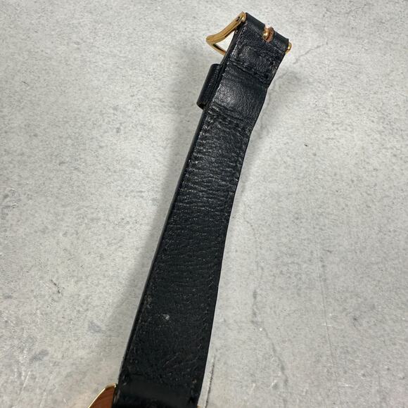 VTG Timex Watch Womens 25mm Manual Wind Date Gold Tone Black Band Working - Picture 10 of 13